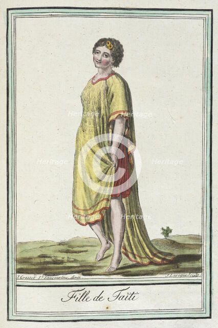 Costumes de Différents Pays, 'Fille de Taïti', c1797. Creators: Jacques Grasset de Saint-Sauveur, LF Labrousse.