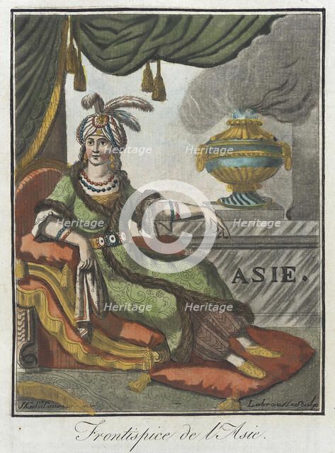 Costumes de Différents Pays, 'Frontispice de l'Asie', c1797. Creators: Jacques Grasset de Saint-Sauveur, LF Labrousse.