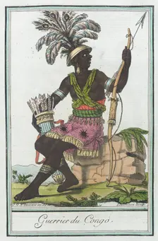 Costumes de Différents Pays, Guerrier du Congo c1797. Creators: Jacques Grasset de Saint-Sauveur, LF Labrousse