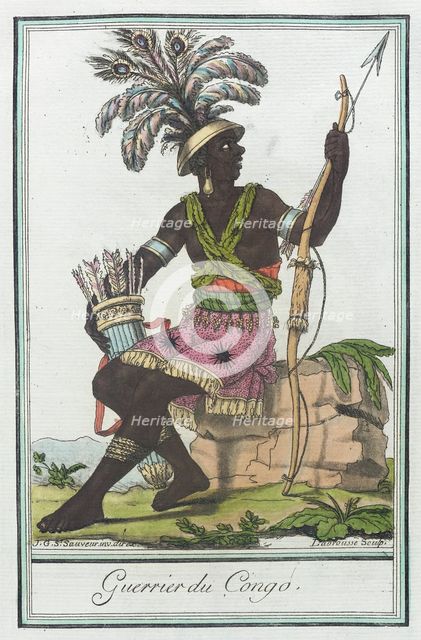 Costumes de Différents Pays, 'Guerrier du Congo', c1797. Creators: Jacques Grasset de Saint-Sauveur, LF Labrousse.