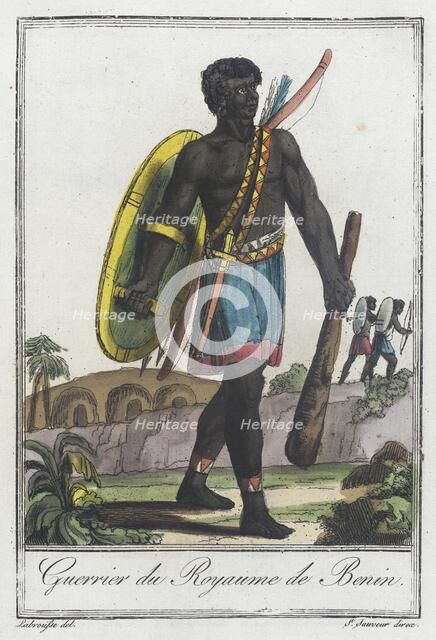 Costumes de Différents Pays, 'Guerrier du Royaume de Benin', c1797. Creator: Jacques Grasset de Saint-Sauveur.