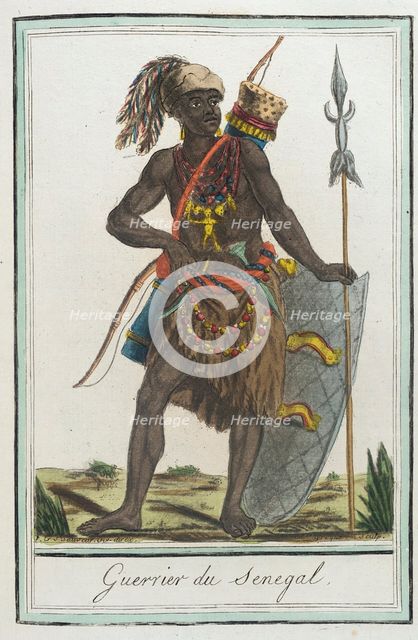 Costumes de Différents Pays, 'Guerrier du Senegal', c1797. Creators: Jacques Grasset de Saint-Sauveur, LF Labrousse.