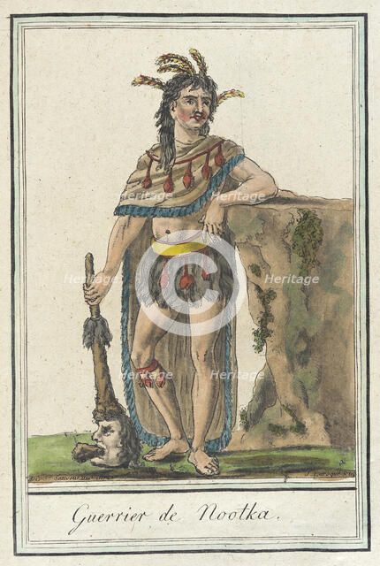 Costumes de Différents Pays, 'Guerrier de Nootka', c1797. Creators: Jacques Grasset de Saint-Sauveur, LF Labrousse.