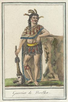 Costumes de Différents Pays, Guerrier de Nootka c1797. Creators: Jacques Grasset de Saint-Sauveur, LF Labrousse