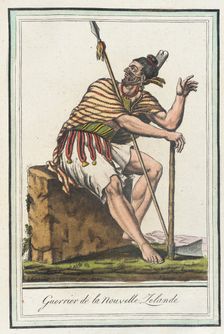 Costumes de Différents Pays, Guerrier de la Nouvelle Zelande c1797. Creator: Jacques Grasset de Saint-Sauveur