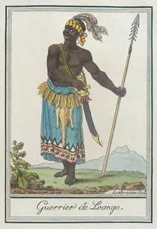Costumes de Différents Pays, Guerrier de Longo c1797. Creator: Jacques Grasset de Saint-Sauveur