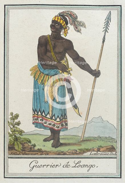Costumes de Différents Pays, 'Guerrier de Longo', c1797. Creator: Jacques Grasset de Saint-Sauveur.