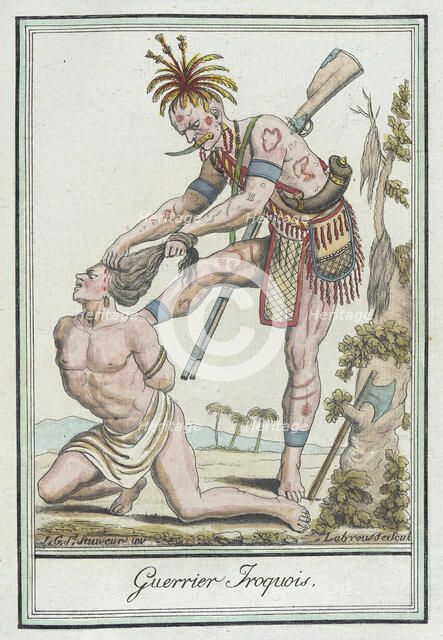 Costumes de Différents Pays, 'Guerrier Iroquois', c1797. Creators: Jacques Grasset de Saint-Sauveur, LF Labrousse.