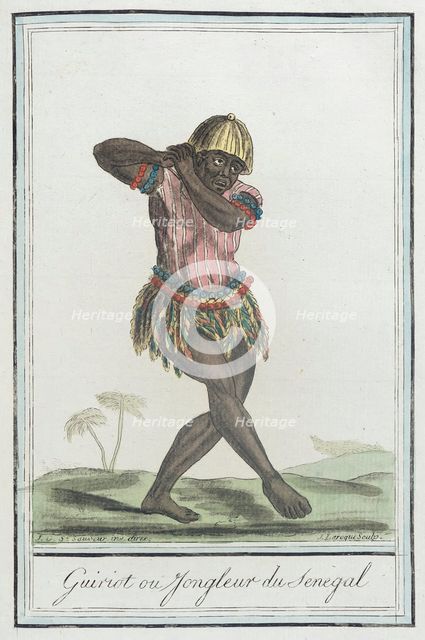 Costumes de Différents Pays, 'Guiriot ou Jongeur du Senegal', c1797. Creators: Jacques Grasset de Saint-Sauveur, LF Labrousse.
