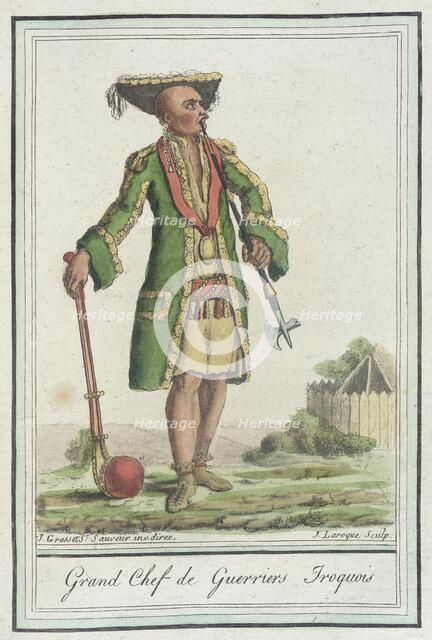Costumes de Différents Pays, 'Grand Chef de Guerriers Iroquois', c1797. Creator: Jacques Grasset de Saint-Sauveur.