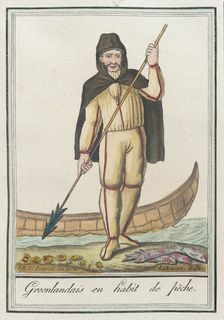 Costumes de Différents Pays, Groenlandais en Habit de Pêche c1797. Creators: Jacques Grasset de Saint-Sauveur, LF Labrousse
