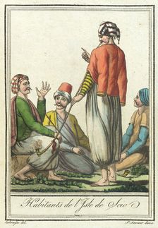 Costumes de Différents Pays, Habitants de l'Isle de Scio c1797. Creators: Jacques Grasset de Saint-Sauveur, LF Labrousse