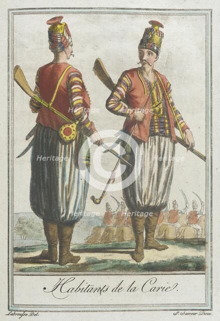 Costumes de Différents Pays, 'Habitants de la Carie', c1797. Creator: Jacques Grasset de Saint-Sauveur.