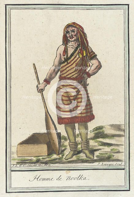 Costumes de Différents Pays, 'Homme de Nootka', c1797. Creators: Jacques Grasset de Saint-Sauveur, LF Labrousse.