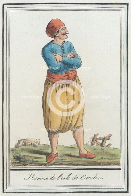 Costumes de Différents Pays, 'Homme de l'Isle de Candie', c1797. Creators: Jacques Grasset de Saint-Sauveur, LF Labrousse.