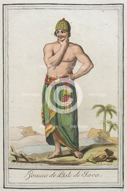 Costumes de Différents Pays, 'Homme de l'Isle de Java', c1797. Creators: Jacques Grasset de Saint-Sauveur, LF Labrousse.