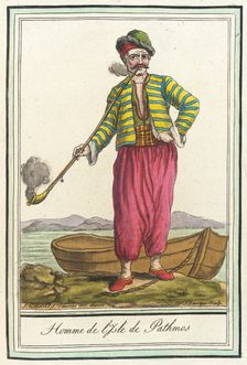 Costumes de Différents Pays, Homme de l'Isle de Pathmos c1797. Creator: Jacques Grasset de Saint-Sauveur