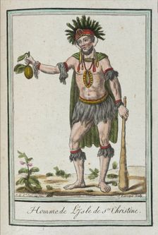 Costumes de Differents Pays, Homme de l'Isle de Ste. Christine c1797. Creators: Jacques Grasset de Saint-Sauveur, LF Labrousse