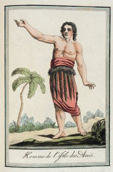 Costumes de Différents Pays, Homme de l'Isle des Amis c1797. Creators: Jacques Grasset de Saint-Sauveur, LF Labrousse