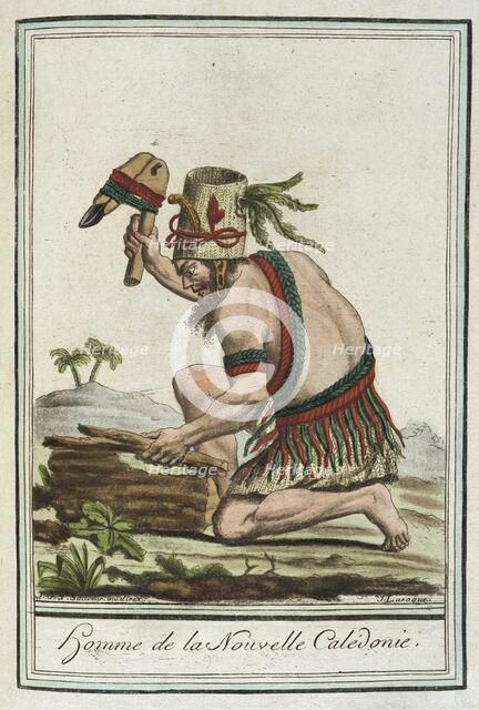 Costumes de Différents Pays, 'Homme de la Nouvelle Calédonie', c1797. Creator: Jacques Grasset de Saint-Sauveur.