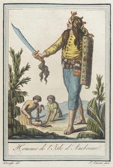 Costumes de Différents Pays, Homme de l'Isle d'Amboine c1797. Creators: Jacques Grasset de Saint-Sauveur, LF Labrousse