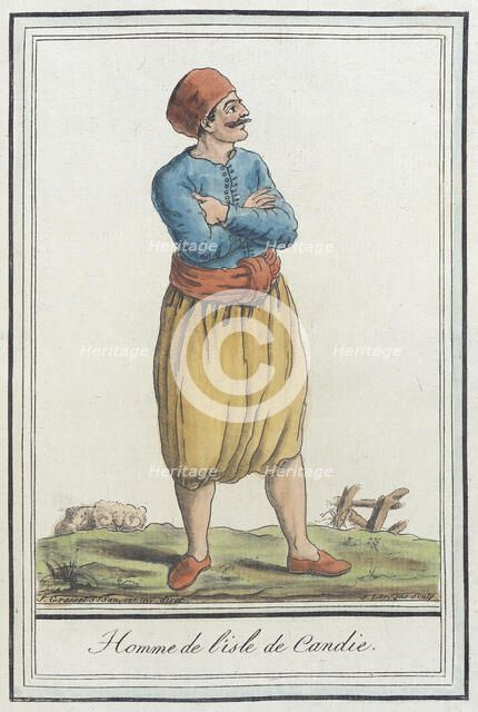 Costumes de Différents Pays, 'Homme de l'Isle de Candie', c1797. Creators: Jacques Grasset de Saint-Sauveur, LF Labrousse.