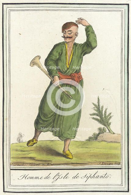 Costumes de Différents Pays, 'Homme de l'Isle de Siphanto', c1797. Creators: Jacques Grasset de Saint-Sauveur, LF Labrousse.