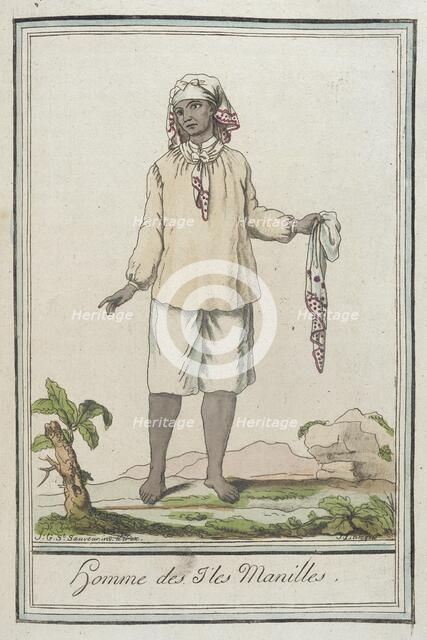 Costumes de Différents Pays, 'Homme des I'les Manilles', c1797. Creator: Jacques Grasset de Saint-Sauveur.