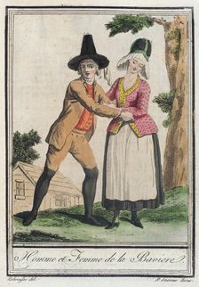 Costumes de Différents Pays, Homme et Femme de la Baviere c1797. Creators: Jacques Grasset de Saint-Sauveur, LF Labrousse