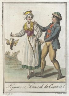 Costumes de Différents Pays, Homme et Femme de la Carniole c1797. Creators: Jacques Grasset de Saint-Sauveur, LF Labrousse