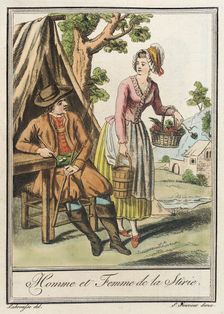 Costumes de Différents Pays, Homme et Femme de la Stirie c1797. Creators: Jacques Grasset de Saint-Sauveur, LF Labrousse