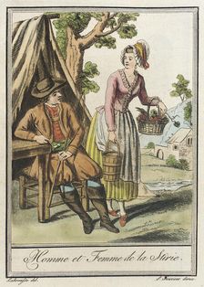 Costumes de Différents Pays, Homme et Femme de la Stirie c1797. Creators: Jacques Grasset de Saint-Sauveur, LF Labrousse