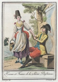 Costumes de Différents Pays, Homme et Femme de la Silesie Prussienne c1797. Creators: Jacques Grasset de Saint-Sauveur, LF Labrousse