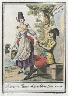 Costumes de Différents Pays, Homme et Femme de la Silesie Prussienne c1797. Creators: Jacques Grasset de Saint-Sauveur, LF Labrousse