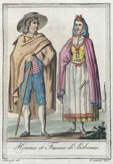 Costumes de Différents Pays, Homme et Femme de Lisbonne c1797. Creator: Jacques Grasset de Saint-Sauveur