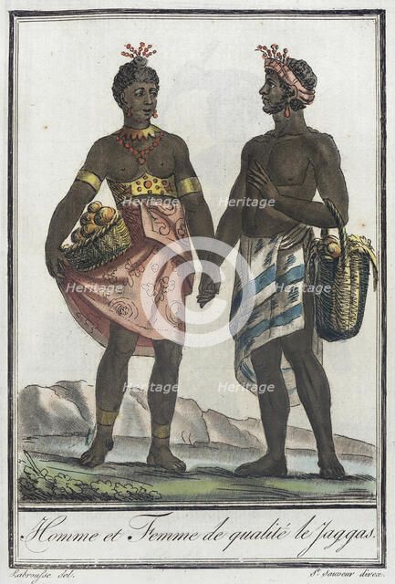 Costumes de Différents Pays, 'Homme et Femme de Qualité le Yaggas', c1797. Creators: Jacques Grasset de Saint-Sauveur, LF Labrousse.