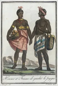 Costumes de Différents Pays, Homme et Femme de Qualité le Yaggas c1797. Creators: Jacques Grasset de Saint-Sauveur, LF Labrousse