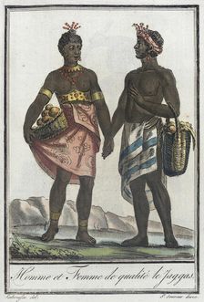 Costumes de Différents Pays, Homme et Femme de Qualité le Yaggas c1797. Creators: Jacques Grasset de Saint-Sauveur, LF Labrousse