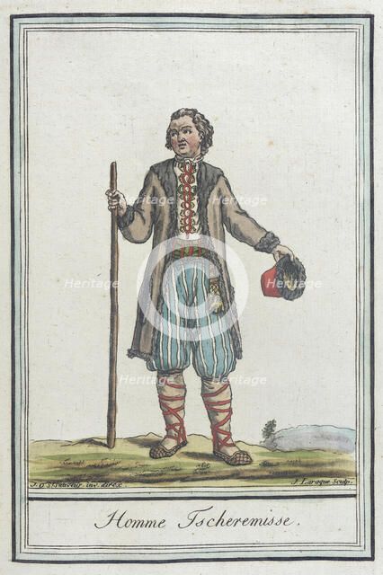 Costumes de Différents Pays, 'Homme Ischeremisse', c1797. Creators: Jacques Grasset de Saint-Sauveur, LF Labrousse.