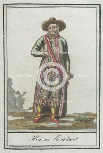 Costumes de Différents Pays, 'Homme Kourilien', c1797. Creators: Jacques Grasset de Saint-Sauveur, LF Labrousse.