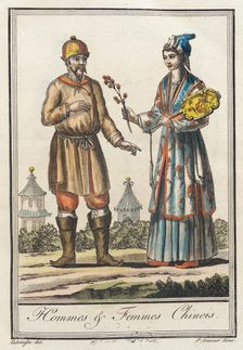 Costumes de Différents Pays, Hommes & Femmes Chinois c1797. Creator: Jacques Grasset de Saint-Sauveur