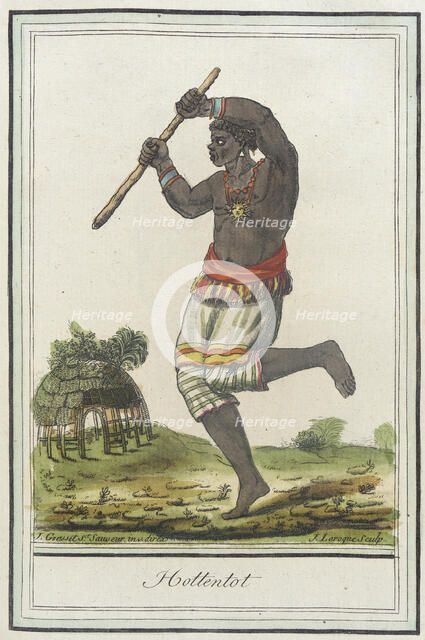 Costumes de Différents Pays, 'Hottentot', c1797. Creators: Jacques Grasset de Saint-Sauveur, LF Labrousse.
