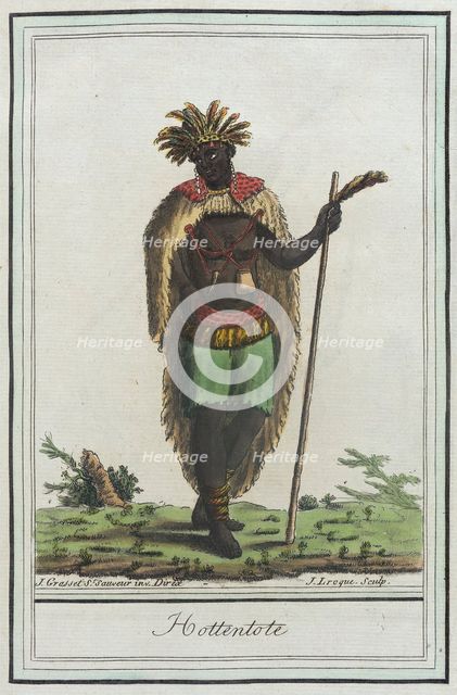Costumes de Différents Pays, 'Hottentote', c1797. Creators: Jacques Grasset de Saint-Sauveur, LF Labrousse.