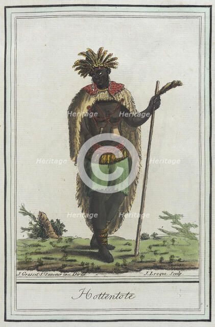 Costumes de Différents Pays, 'Hottentote', c1797. Creators: Jacques Grasset de Saint-Sauveur, LF Labrousse.