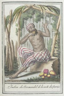 Costumes de Différents Pays, Indien du Coromandel de la Caste des Parias c1797. Creators: Jacques Grasset de Saint-Sauveur, LF Labrousse
