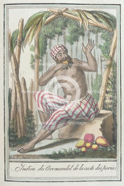 Costumes de Différents Pays, 'Indien du Coromandel de la Caste des Parias', c1797. Creators: Jacques Grasset de Saint-Sauveur, LF Labrousse.