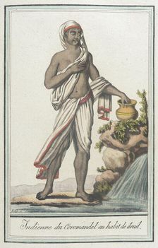 Costumes de Différents Pays, Indienne du Coromandel en Habit de Deuil c1797. Creator: Jacques Grasset de Saint-Sauveur