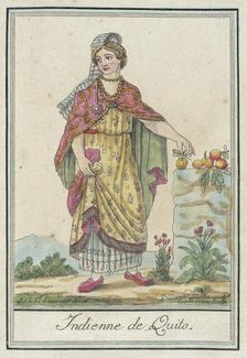 Costumes de Différents Pays, Indienne de Quito c1797. Creators: Jacques Grasset de Saint-Sauveur, LF Labrousse