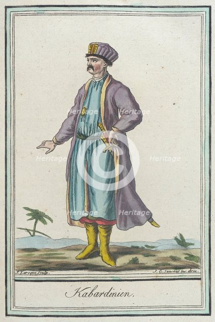 Costumes de Différents Pays, 'Kabardinien', c1797. Creators: Jacques Grasset de Saint-Sauveur, LF Labrousse.