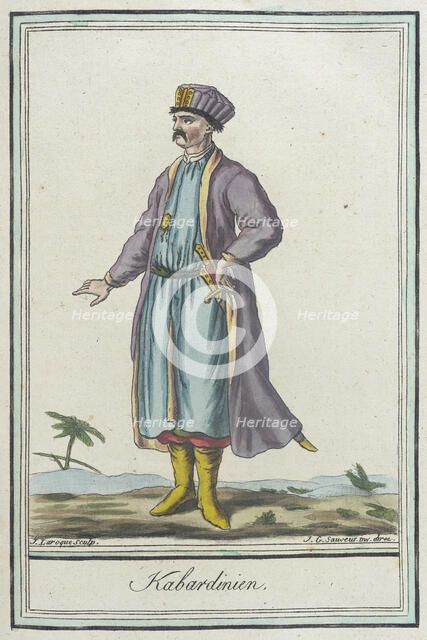Costumes de Différents Pays, 'Kabardinien', c1797. Creators: Jacques Grasset de Saint-Sauveur, LF Labrousse.